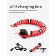 thumbnail image 5 of Juguete de serpiente para gatos, serpiente con detección inteligente recargable, detecta automáticamente obstáculos y Escape, movimiento realista en forma de S, 1 ud., 5 of 5