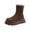 Coffee, variant on Npasoilc Snow Boots for Women,Winter Boots with Side Zipper Ankle Boots and Fluff Boots With Fleece,Short Plush Snow Boots