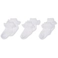 thumbnail image 1 of Jefferies Socks Chaussettes en Dentelle à Illets pour Nouveau-Né Filles Lot de 3 Paires, Blanc, 1 of 2
