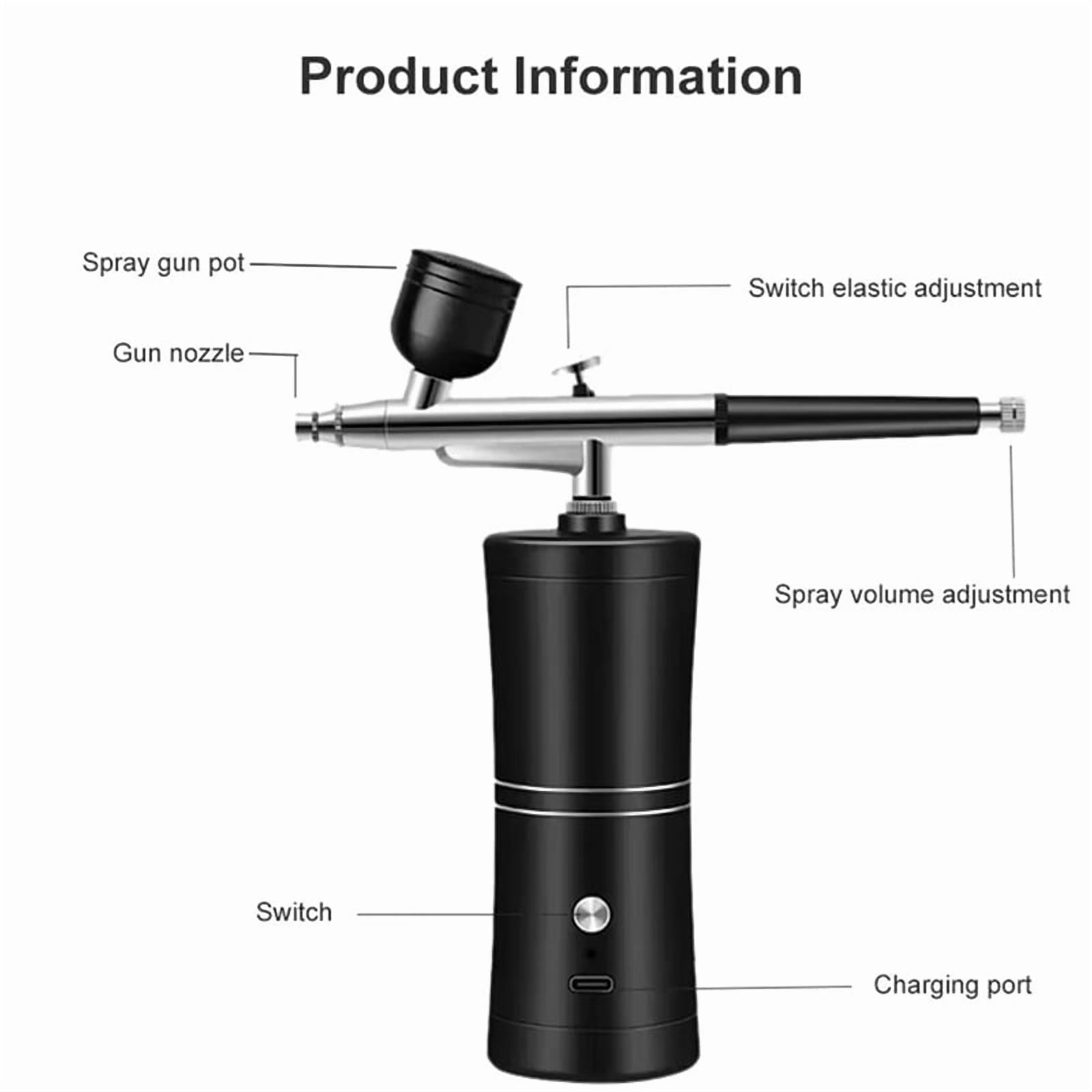 2X New Airbrush KIT Cordless Rechargeable Compressor Airbrush Set, Automatically Handles Model Painting, Nails, Makeup
