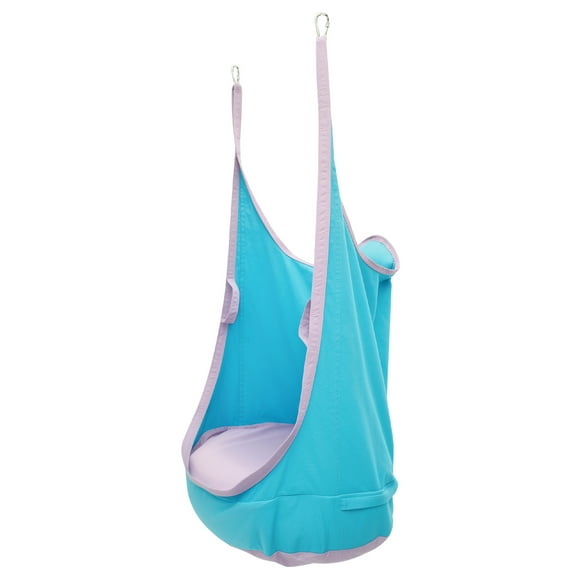 Kids Pod Swing Chair with Inflatable Cushion Portable Kids Pod Swing Seat Comfortable Pod Swing for Kids Holds Up to 120 KG Hanging Hammock Chair for Kids Indoor and Outdoor