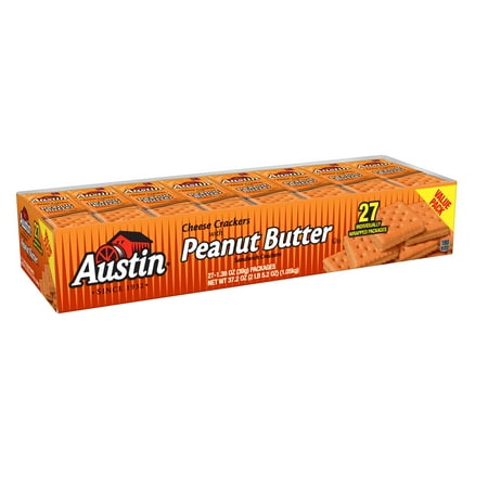 Austin Cheese Crackers with Peanut Butter Sandwich Crackers, 1.38 Oz., 27