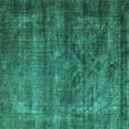 thumbnail image 1 of Ahgly Company Machine Washable Indoor Square Oriental Turquoise Blue Industrial Area Rugs, 7' Square, 1 of 4