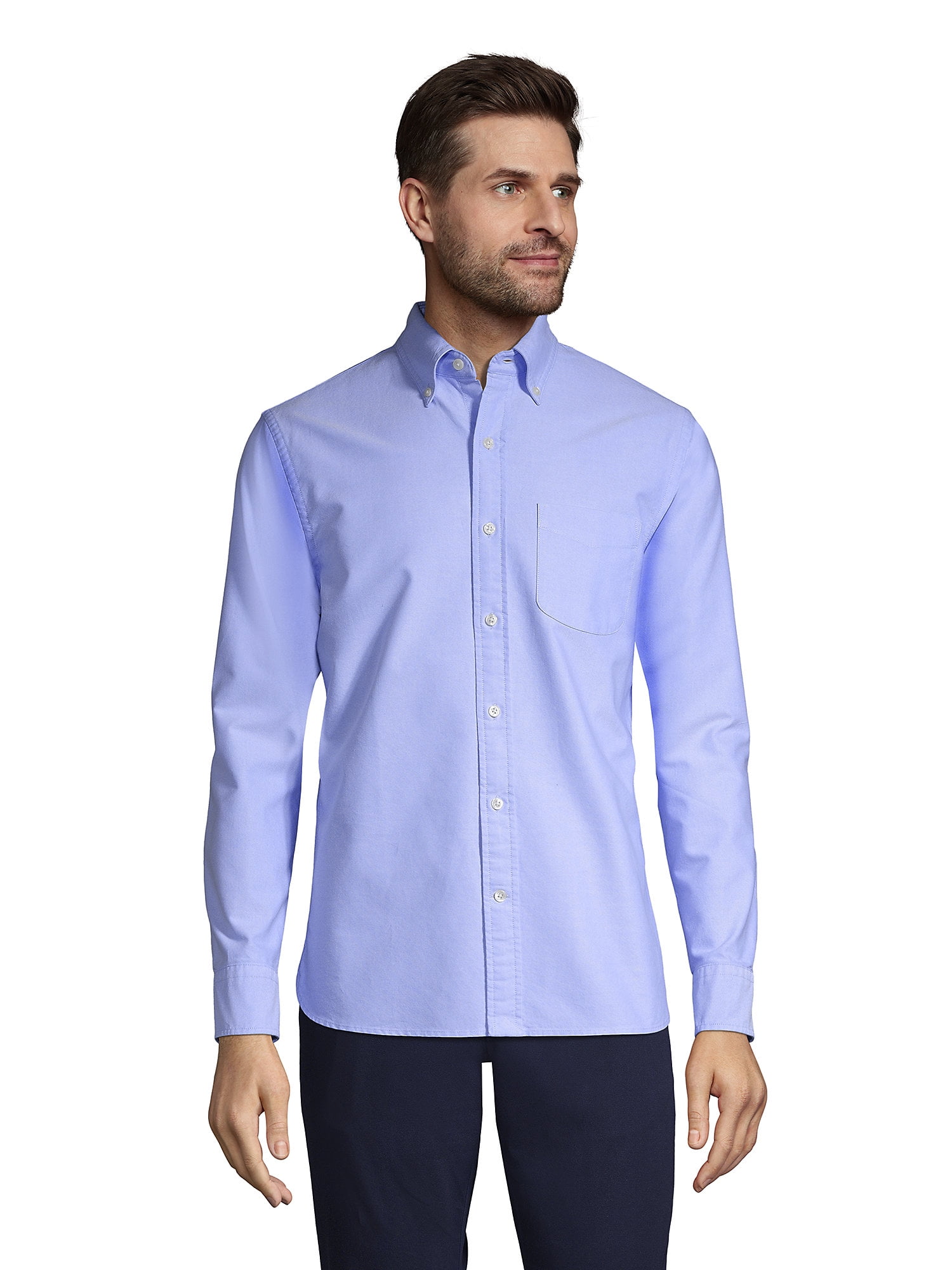 Lands' End Men's Traditional Fit Sail Rigger Oxford Shirt