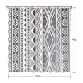 thumbnail image 5 of White Geometric Diamond Wave Pattern Shower Curtain 72"x72" ,Bathroom Decorative Shower Curtains Set with 12 Hooks,Modern Waterproof Washable Shower Curtain, 5 of 6
