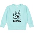thumbnail image 2 of Inktastic Girls Gotta Have Goals Hockey Player Toddler Sweatshirt, 2 of 4