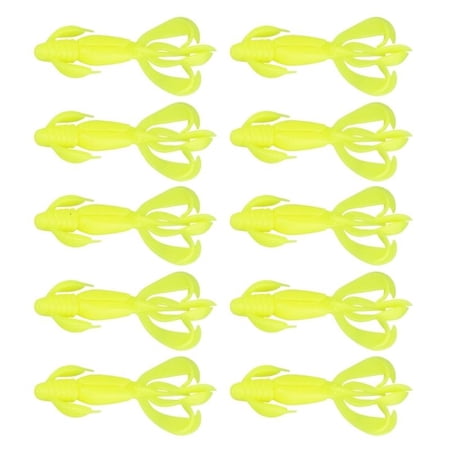CEORPER 10Pcs Crawfish Lure Soft Shrimp Baits Lure Artificial Swimbait Soft Lure