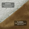 thumbnail image 3 of Sherpa Fleece Throw Blanket, King Size Soft Fuzzy Throw Blankets, Brown Warm Blanket, Cozy Fluffy Comfy for Sofa, Couch, Bed, Camping, Travel, 90" x 106", 3 of 8