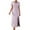 Purple, variant on Horkkom Nightgowns for Women Crew Neck Midi Nightgown Heart Print Ribbed Knit Night Shirts Lace Side Split Sleep Dress