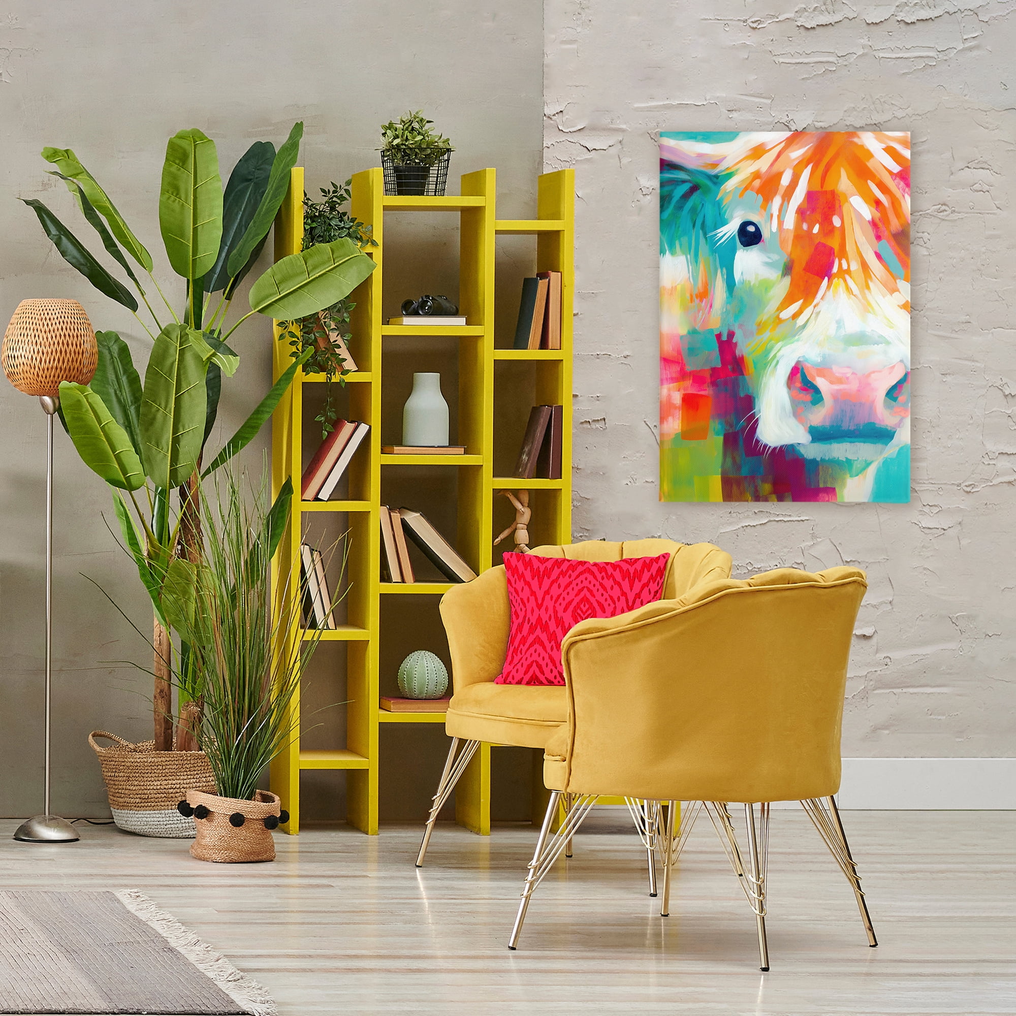 Stupell Industries Highland Portrait in Brights Canvas Wall Art, design by Chromatic Storm Studio