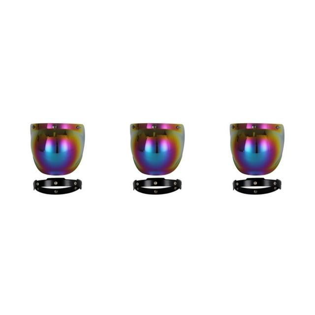 Dalazy Durable Lens For Vintage Enhanced Safety For Unisex Riders Materials rainbow black 3Set