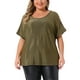 thumbnail image 1 of Blusas de lentejuelas para mujeres de tallas grandes, con hombros al aire, de manga corta, camiseta brillante para fiestas, blusa sexy 3X dorada, 1 of 6