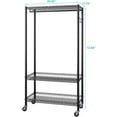 thumbnail image 2 of Wire Garment Rack Heavy Duty Clothes Rack，Closet Organizer Metal Garment Rack Portable Clothes Hanger Home Shelf，Freestanding Closet Wardrobe，Garment Rack Adjustable Wire Clothing Rack Portable Closet, 2 of 9