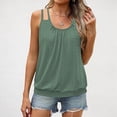 thumbnail image 2 of Womens Tops 2025 Fashion Plus Size Casual Sleeveless Solid Color Ladies V-Neck Top Blouse, 2 of 6