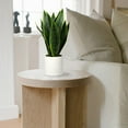 thumbnail image 4 of 16" Faux Potted Plant Artificial Snake Plant with White Ceramic Pot Sansevieria Plant Housewarming Gift Indoor Home Decor, 4 of 5