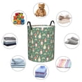 thumbnail image 4 of Sikiie Mushrooms Gnome Print Round Dirty Clothes Basket, Waterproof Standing Foldable Storage Basket, for Laundry Room, Bedroom, Bathroom Storage-Small, 4 of 6