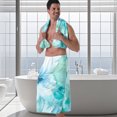 thumbnail image 6 of Colevkie 2 Pcs Men's Adjustable Bath Skirt & Soft Bath Towel Set Quick Drying Absorbent Beach Towel Bath Wrap Set Printed Ink Painting Style Pattern, 6 of 7