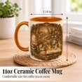 thumbnail image 2 of Cozy Reading Coffee Mug, Book Lover Mug, Magical Forest Girl with Animals Design, Floral Storybook Gift for Women, Ceramic 11 Oz Cup, 2 of 4