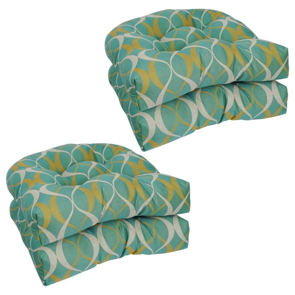 19-inch U-Shaped Premium Outdoor Tufted Dining Chair Cushions (Set of 4) 93184-4CH-PO-006