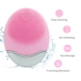 thumbnail image 2 of Cepillo de limpieza, cepillo de limpieza recargable a prueba de agua Cepillo de limpieza eléctrico de silicona suave para limpiar y exfoliar Herramienta de masaje facial recargable Vhermosa 10*10*6cm, 2 of 4