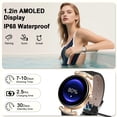 thumbnail image 4 of Smart Watches for Women, 1.2'' AMOLED HD Round Screen Fitness Trackers with Bluetooth Call (Answer/Make/Text), 100+ Sports Mode, IP68 Waterproof Women Smart Watch for Android IOS, 4 of 11