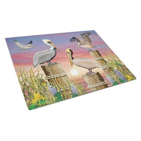 

Pelicans Glass Cutting Board - Large
