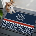 thumbnail image 4 of Nautical Anchor Washable Small Entryway Area Rugs 2'x3', Nautical Anchor Red Stripe Plaid Navy Blue Low Pile Throw Rug Non-Slip Sturdy Edge Binding Carpet for Front Door Floor Room Entry, 4 of 9