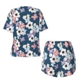 thumbnail image 5 of Naloa Flowers Women's Short-Sleeved Pajama Set, Loungewear, Summer pajamas, Breathable Cozy - Medium, 5 of 9