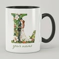 thumbnail image 2 of 1pc 11 Oz Personalized [Customized] Letter Wedding Picture Couple Flowers Letter Ceramic Mug Upload Your Name What You Want To Say For Office/Home/Festival/Party/Wedding, Perfect Birthday Gift, Cerami, 2 of 10