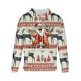 thumbnail image 5 of Yusimy Mens Fashionable Christmas Printed Hoodie Jacket with Pockets & Drawstring Long Sleeve Pullover Casual Winter Style, 5 of 5