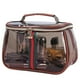 thumbnail image 1 of Retro Transparent PU Makeup Bag Large Waterproof Toiletry Vanity Bag for Travel, Skincare & Cosmetics, 1 of 5