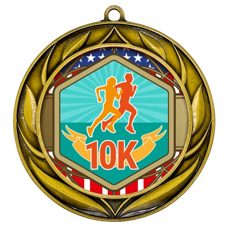 All Quality Wreath Design 10k Medal | Competition | High Quality Metal Medal - 1st, 2nd, 3rd Place - 3 Piece Set (1 Pack)