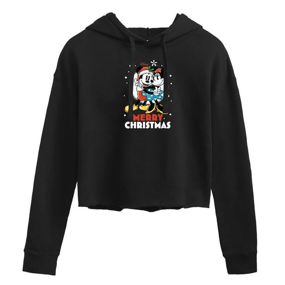 Disney - Merry Christmas - Juniors Cropped Pullover Hoodie