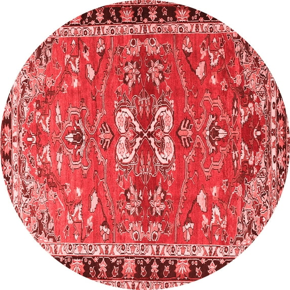 Ahgly Company Indoor Round Persian Red Traditional Area Rugs, 5' Round