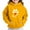 Yellow, variant on Thetops Big Girls 7T Pet Paw Print Hoodie with Love Motif - Black, Kangaroo Pocket, Machine Washable for Kids