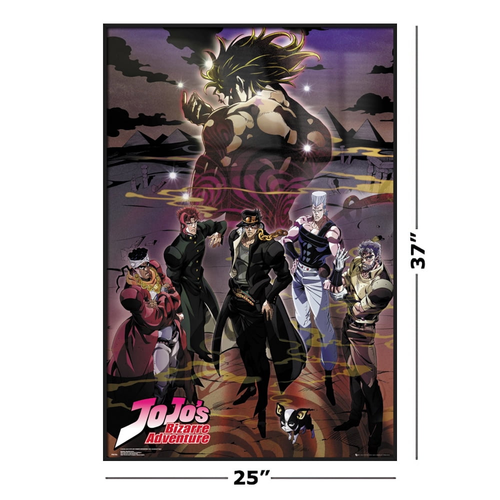 Jojo's Bizarre Adventure - Framed Manga TV Show Poster (Group) (Size: 24" X  36") (Metallic Blue Plastic Frame) - Walmart.com