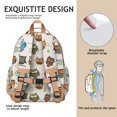 thumbnail image 5 of Fantasy Owl Print Backpack - Waterproof School Bag with Owl & Fairytale Stars, Adjustable Looped Straps, Breathable Back Panel for Comfort, 5 of 5