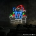 thumbnail image 4 of Glowneon Bulldog Santa Hat Neon Sign, Bulldog On Chimney Flue Led Sign, Bulldog Wall Art, 4 of 5