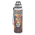 thumbnail image 2 of Lion Leaves Colorful Sports Water Bottle Portable Travel Mug 32oz BPA Free Leak Proof Straw Transparent Tritan for Gym Yoga Cycling Camping, 2 of 7