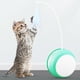 thumbnail image 4 of Pelota de juguete para gatos con cola de plumas y luz LED, USB, 360 degree, juguete giratorio para atrapar Verde, 4 of 9