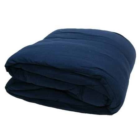 100 Cotton Jersey Knit Camp Comforter Twin Size Navy