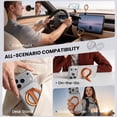 thumbnail image 4 of Imego Magnetic Car Phone Holder 360 Suction Dashboard Windshield Mount Compatible for iPhone 12-17,Orange, 4 of 13