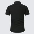 thumbnail image 3 of Nnhblu Men Short Sleeve Polyester Turndown collar Pocket Tshirts Shirts For Men Black M, 3 of 4