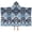 Blue Ethnic Geometric, variant on Blue Ethnic Geometric Pattern Hooded Bath Towel,50"x30" for Ages 3 To 12 Kids, Quick Dry Lightweight Soft Microfiber Hood Beach Towel Cover Up for Kids
