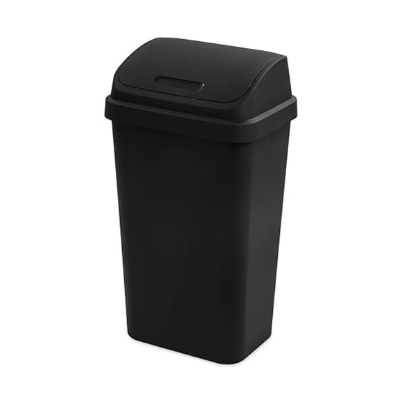 NBBNHH Wastebasket SWINGTOP BLK 13GA 10899004