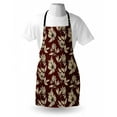 thumbnail image 4 of Floral Apron, Vintage Poppy Blooms and Peony Bouquets Classic Pattern Beauty Romantic, Unisex Kitchen Bib with Adjustable Neck for Cooking Gardening, Adult Size, Grey Yellow Burgundy, by Ambesonne, 4 of 4