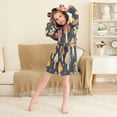 thumbnail image 3 of FORMRS Kids Bathrobe Unisex Hooded Robe Toddler Pajamas Sleepwear, Size 10-12T, Black Mushroom Pattern, 3 of 7