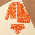 thumbnail image 6 of URMAGIC Toddler Kid Little Girls 3PCS Strawberry Swimsuits Bikini Set with Rashguard Shirt, 6 of 7