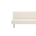 DHP Nola Futon, White Faux Leather