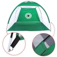 thumbnail image 2 of Domqga Golf Training Net, Green Nylon Mesh Folding Golf Training Net With Balls Collector Bracket Bag Golf Training Accessory, 2 of 9